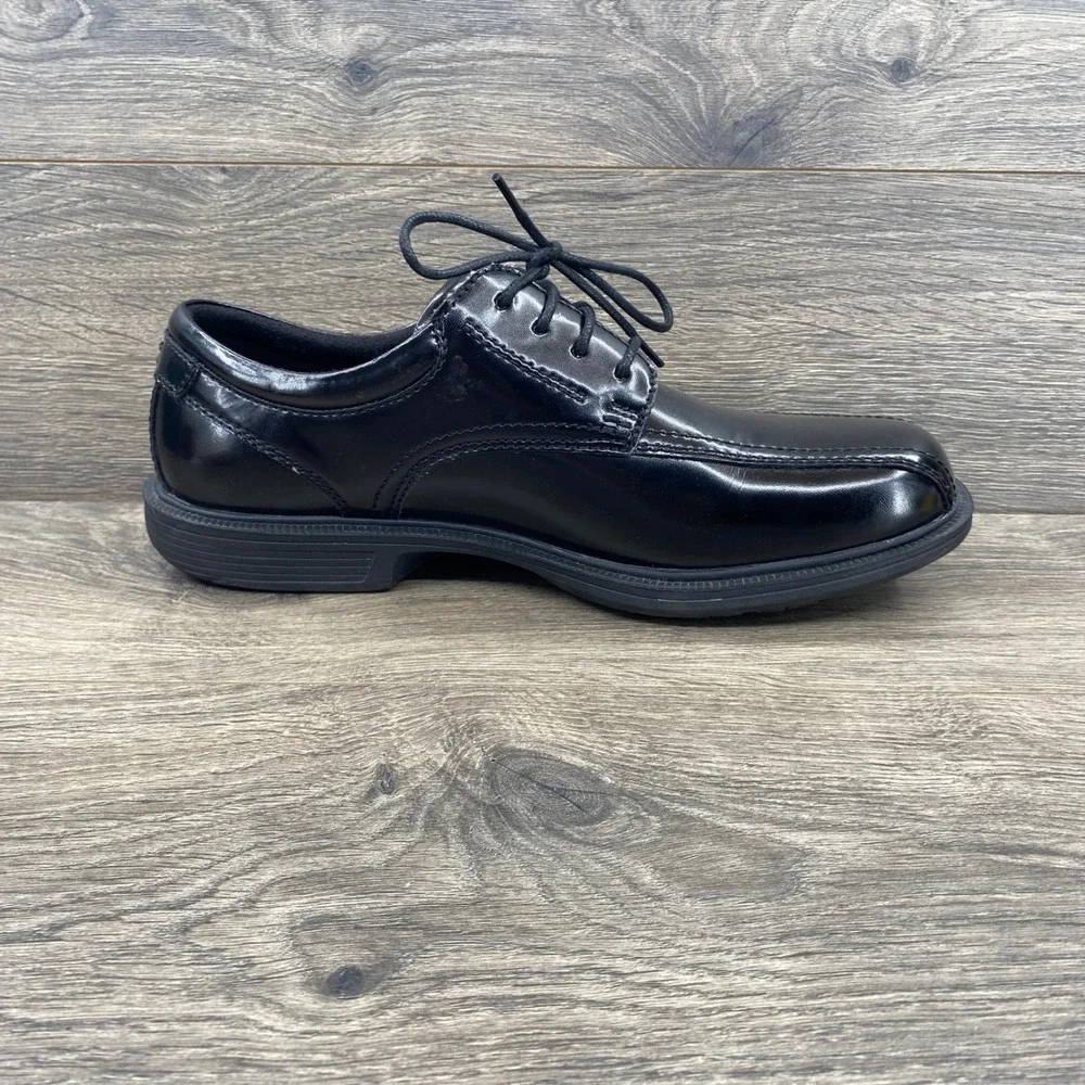 Nunn Bush Kore Oxford Shoes Mens 11.5 M Black Leather Slip Resistant 84356-001